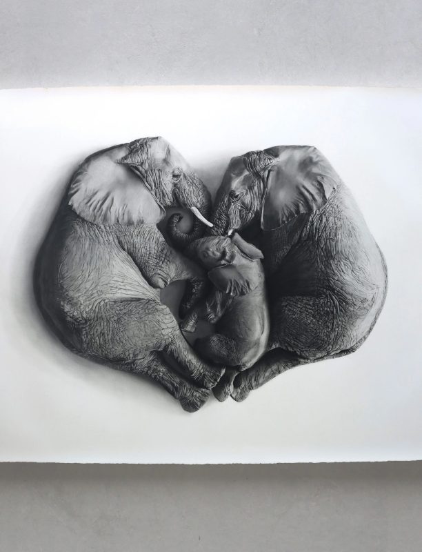 ภาพวาดชื่อ ‘Lineage’ ของ จอร์เจีย แฮร์ริส กับ ร็อบ แฮร์ริส